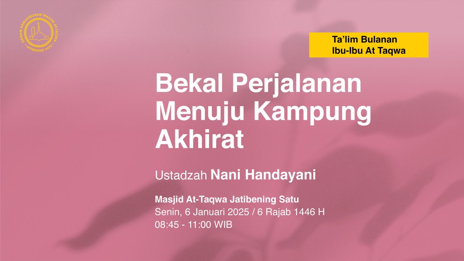 Bekal Perjalanan menuju kampung Akhirat
